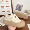 Korean Shoes Clogs Platform Casual Female Sneakers 2024 Creepers Small Summer New Hook & Loop Leisure Small White Shoes Clogs Pl