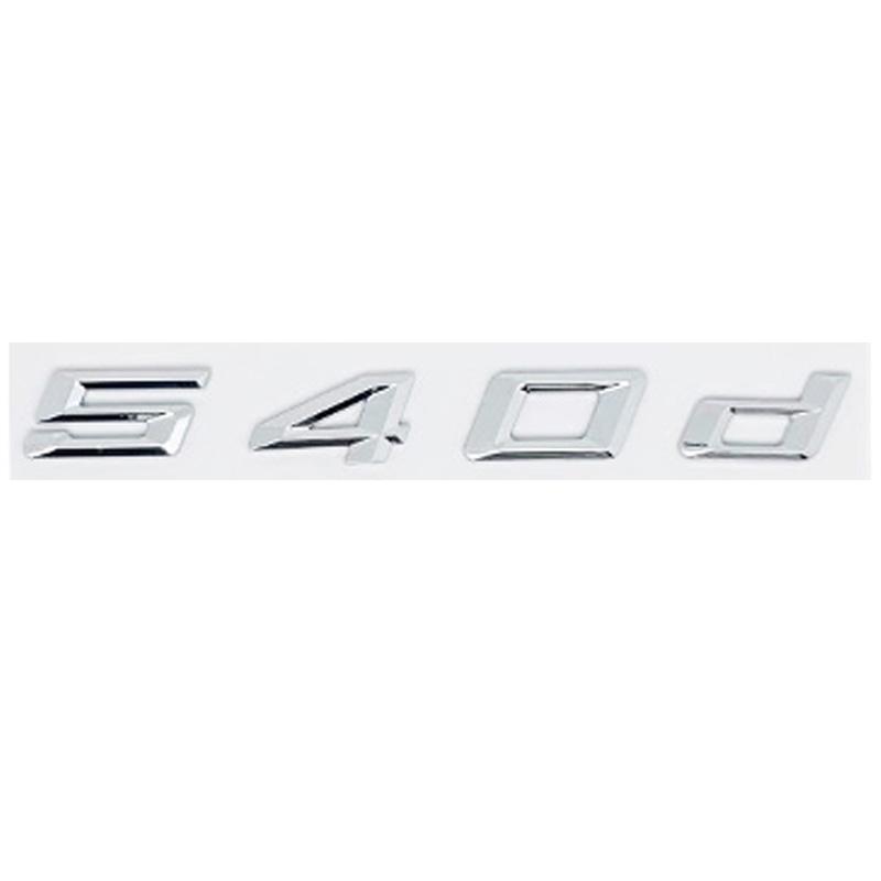 Neues Schriftart Numerisch & Buchstabe ABS Emblem für BMW 5er E39 E60 E61 F10 F11 G30 - 520d 523d 525d 530d 535d 540d Kofferraum Logo Aufkleber pu2
