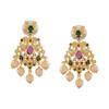 Gorgeous Estele Designer Earrings with Gold Plated CZ and Pearls for Women