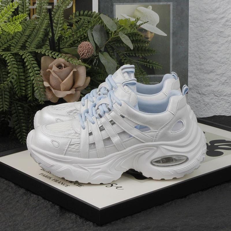 

Lightweight and good-looking little dad shoes women s shoes new summer thick-soled hollowed-out sports sandals 35 синий