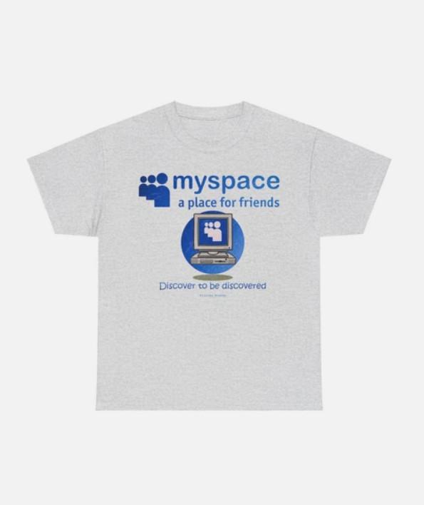 

MySpace A Place for Friends Website Nostalgic Tribute TShirt Unisex T-Shirt L