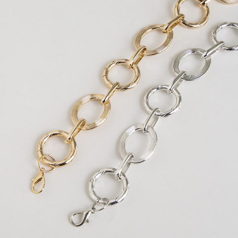 New Women's Circle Fashionable, Versatile Simple Metal Young Sweet Adjustable Gold Silver Waist Chain