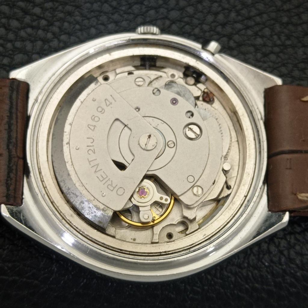 VINTAGE ORIENT CRYSTAL AUTOMATIC JAPAN 46941 MENS ORIGINAL DIAL WATCH A703365-1