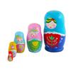 2 Sets Christmas Unpainted Wooden Nesting Dolls DIY Craft Unfinished Blank Stacking Nested Dolls