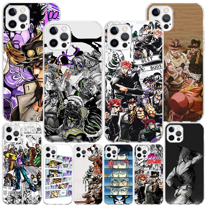 JoJo's Bizarre Adventure Stardust Crusaders Phone Case For iPhone 17 Air 16 Pro Max 16E 15 + 14 Plus 11 12 13 Mini 7 8 SE Gift P