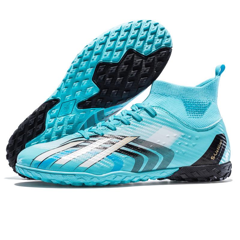Fußballschuhe Herren und Damen High-Top Grundschüler TF Stollen Jugend AG Lange Stollen Erwachsene Rasenplatz Spiel Trainingsschuhe