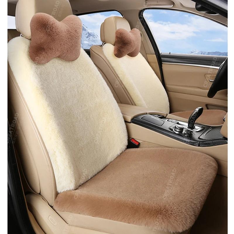 Plush Seat Cover Cushion For Volkswagen Passat B5 B7 B8 Golf 4 5 6 7 Polo Winter warm Plush Protector Interior Accessories