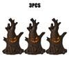 Halloween Decorations LED Ghost Lantern Candle Lights Stump Lanterns Holiday Ambience Ornaments Horror Decoration