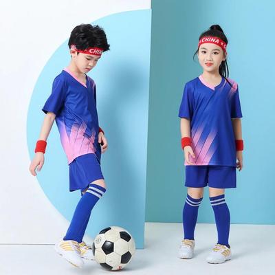 Soccer Uniform Set Men'S Adult Team Training Uniform Children Sports Short Sleeve Jersey Middle School Student Game Jersey Fb01