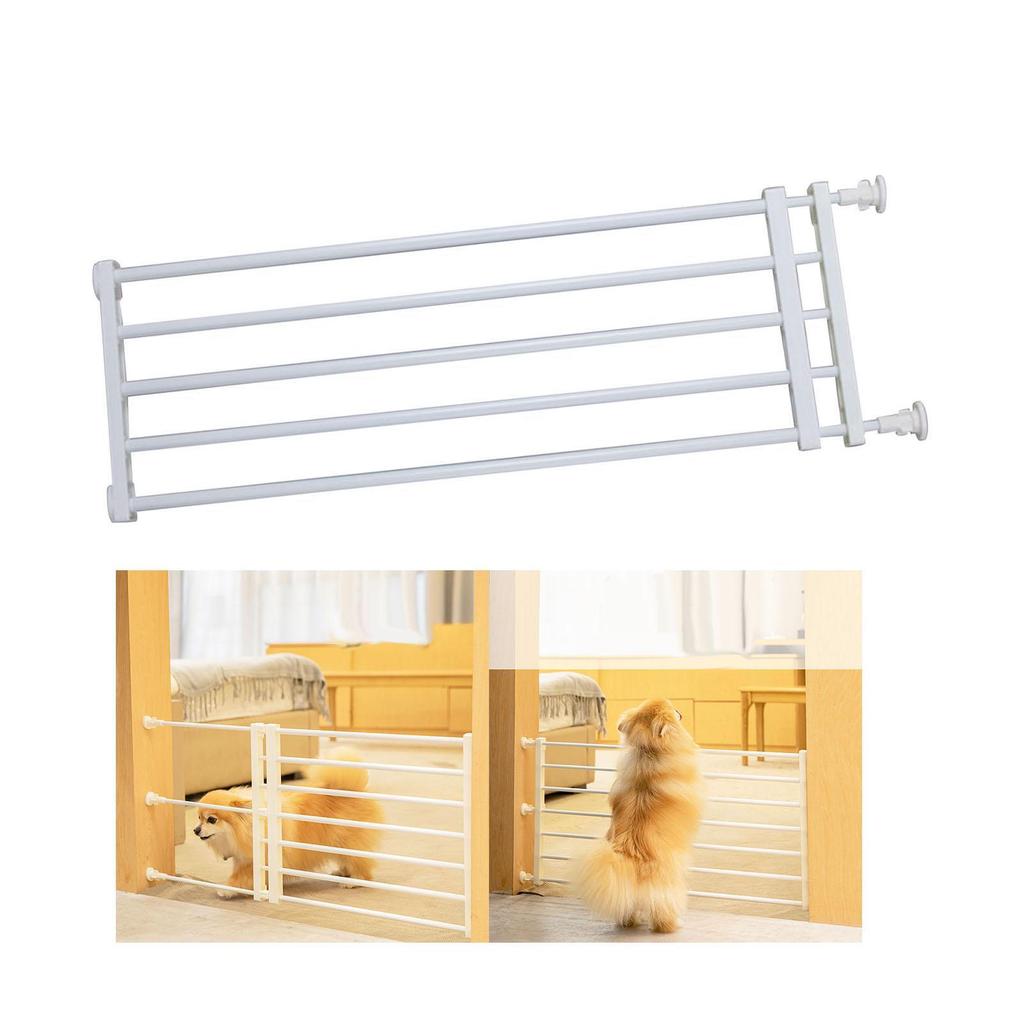 Foldable Retractable Pet Dog Gate for Child Protection Patio Garden House Adjustable Height