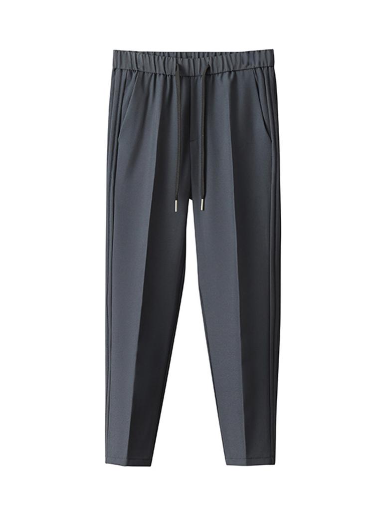 Spring and summer new casual trousers men's Korean version drop feeling boys nine-point suit pants fashion tether suit pants