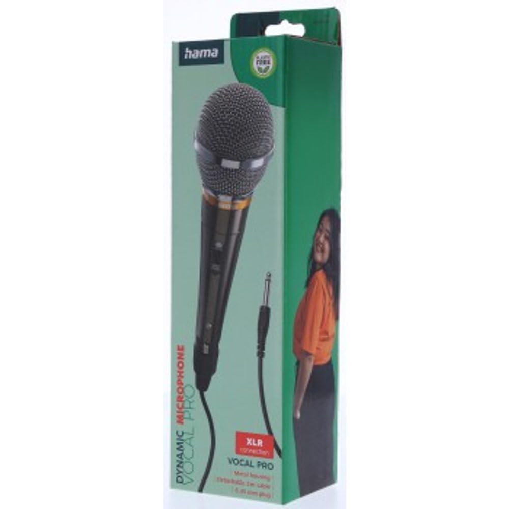 hama Germany Dynamic Cable 3 Switch “Vocal Pro” Microphone, 6.35 mm, m, On/Off