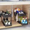 TEMU Pull-Out Storage Rack: Kitchen Sink & Bathroom Organizer
