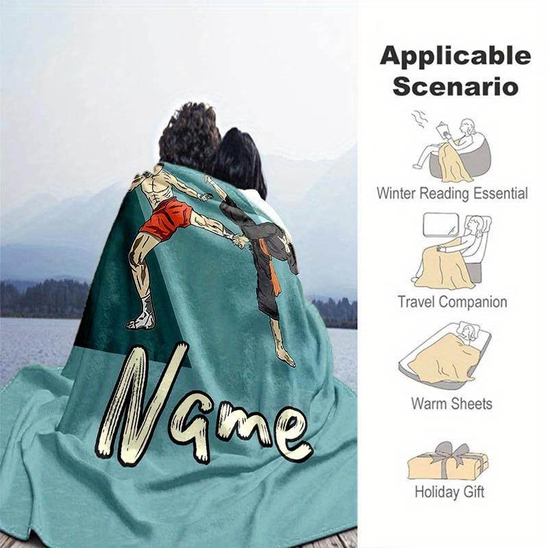 Discuss Customize Your Name Blanket Warm Comfortable Soft Blanket For Chair Office Sofa Bed Sofa Office Camping Suitable For Gifting Relatives And
