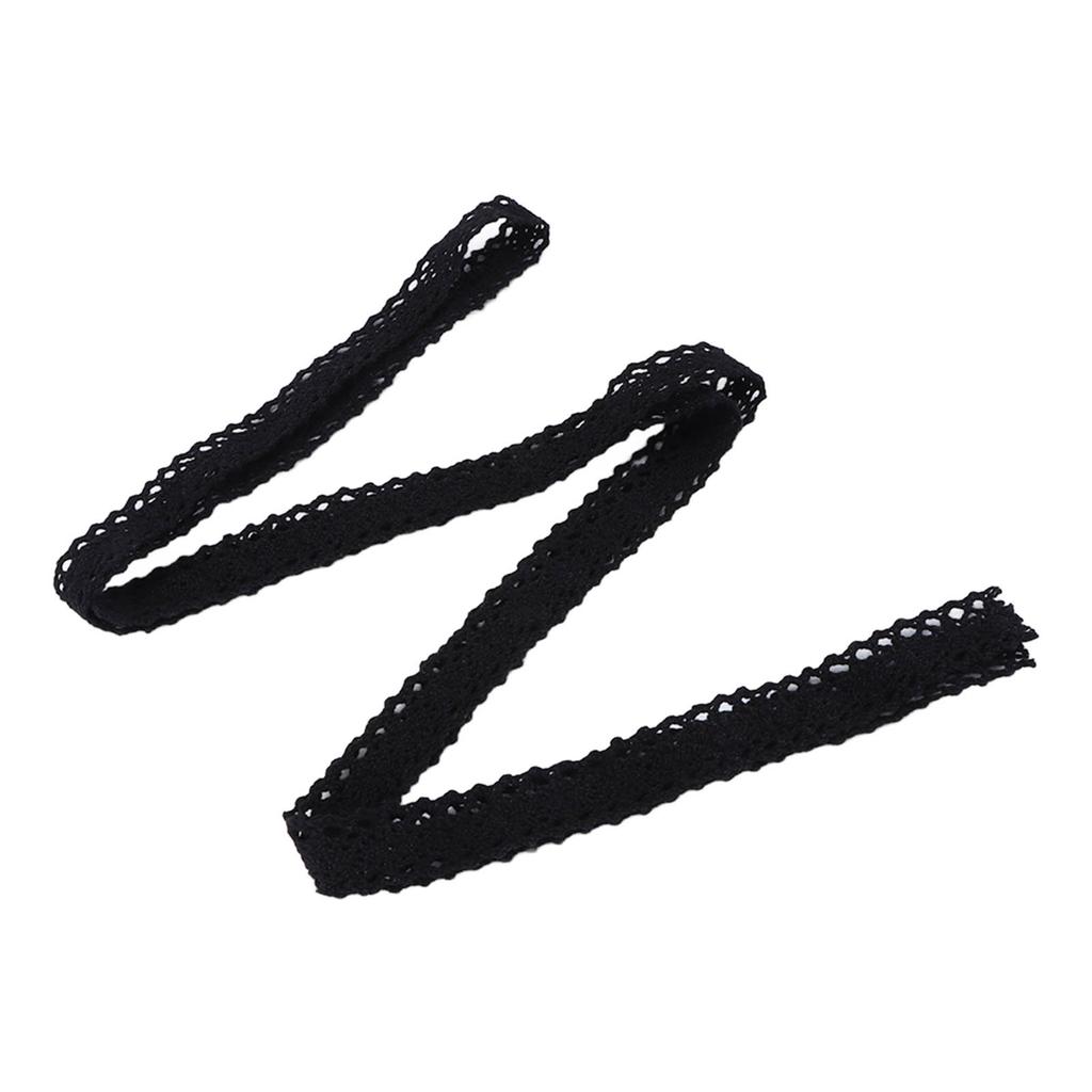 Lace Ribbon Cotton Thread 20 Yards Decorative Accessories for Clothing Tablecloth DecorationsBlack
