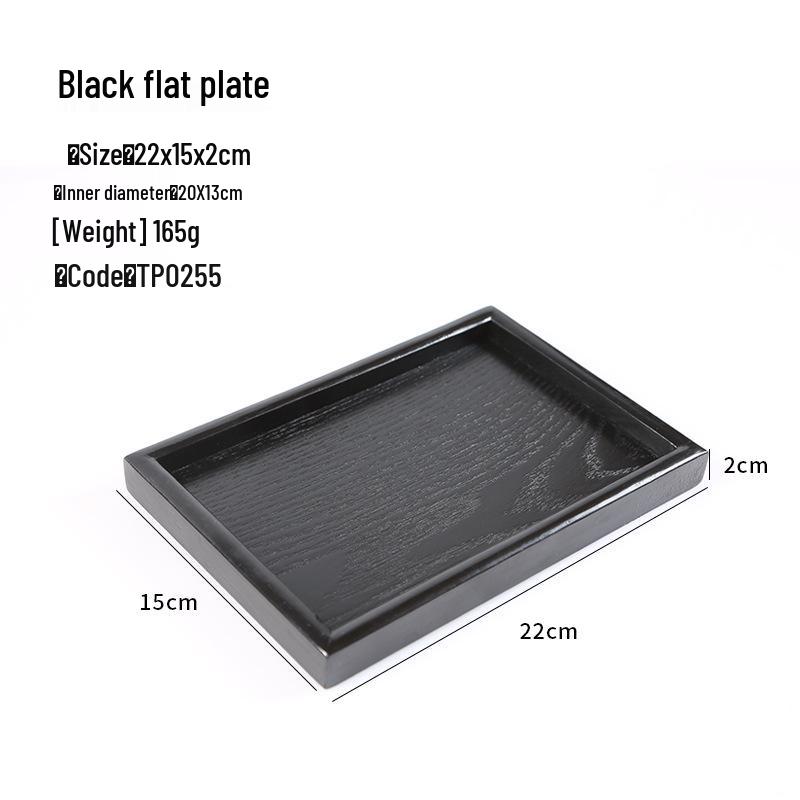 Handcrafted Japanese Orchid Rectangular Wooden Tea Tray with Custom Logo for Hotels and Restaurants