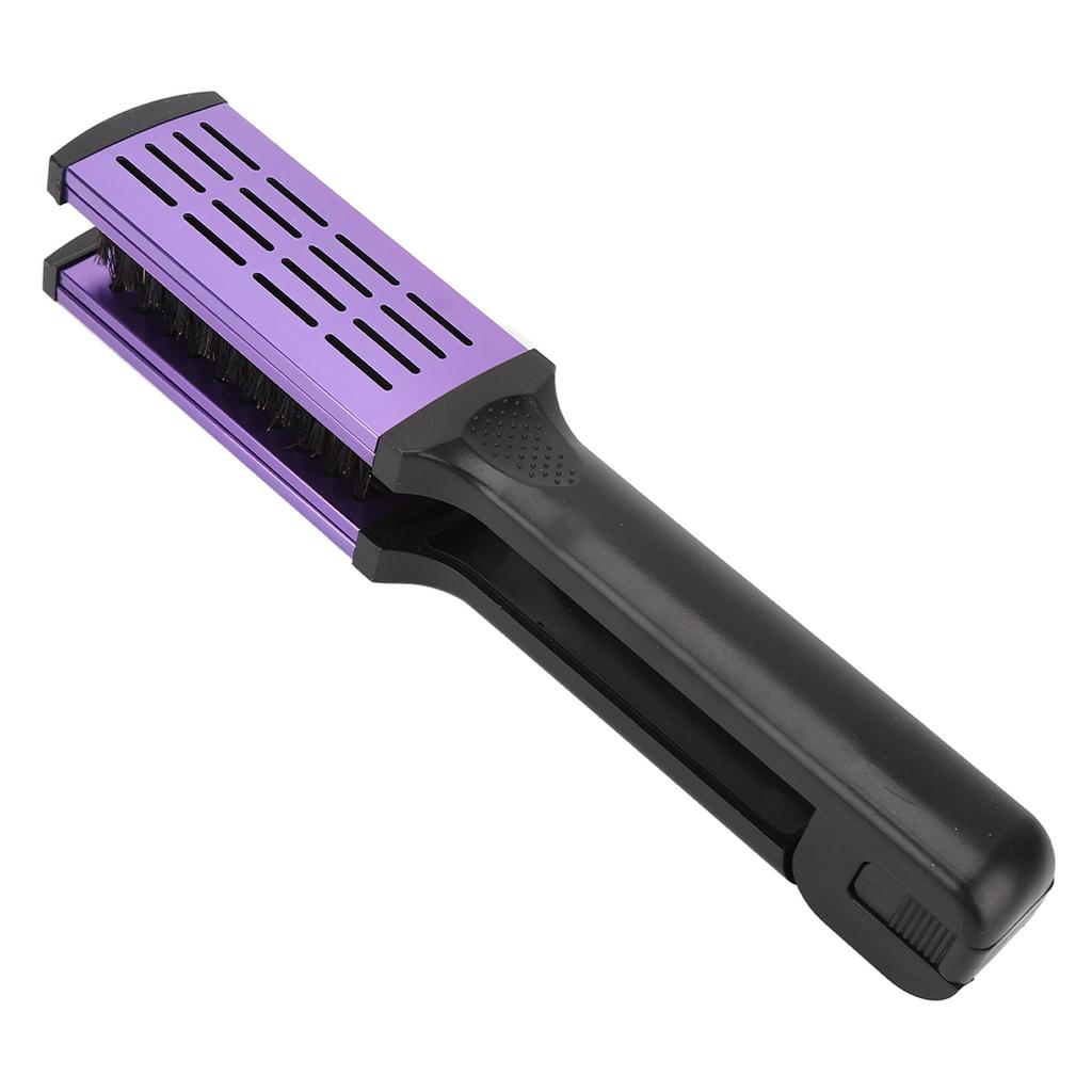 Clamp Flat Brush Double Sided Hair Straightening Artificial Bristle Splint Flat Brush