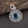 Apatite Gemstone 925 Sterling Silver Handmade Bohemain Pendant 1.2" For Anniversary Gift PP-28-12