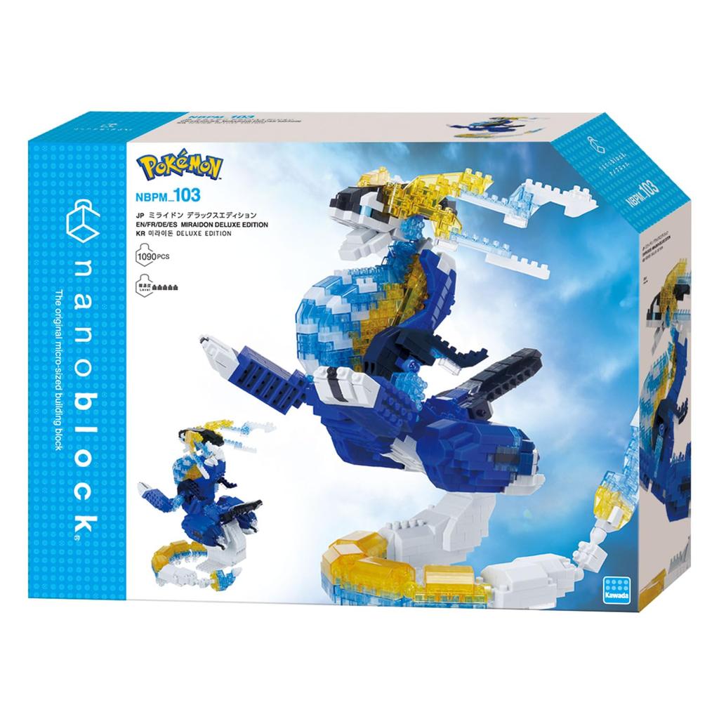 Kawada Nanoblock Pokemon Miraidon Edizione Deluxe x 6 x 12 anni in su Hobby da Interno NBPM_103 10,5 8,5 cm NBPM_103