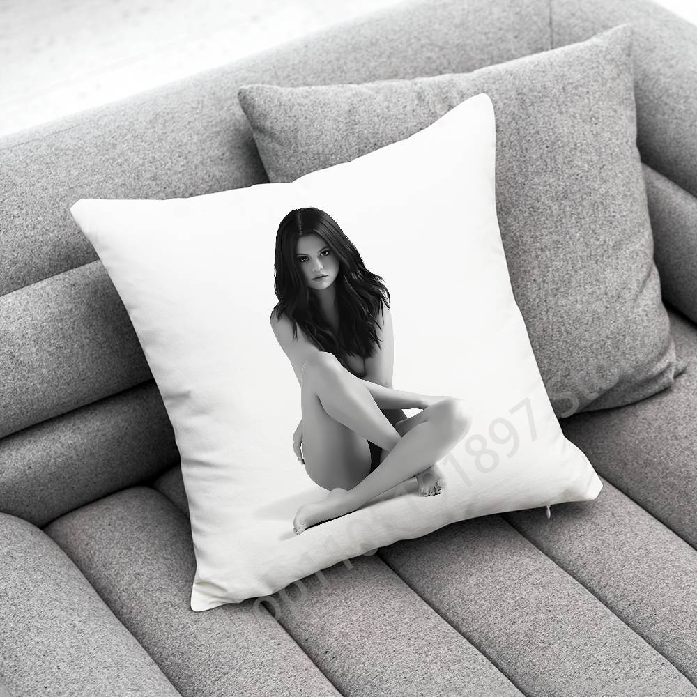 Federa Cuscino Decorativo Attore Cantante S-Selena Gomez Per 45*45Cm 40Cm 30Cm 50Cm 55Cm Quadrato Federa Cuscino Casa