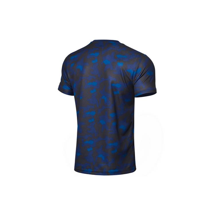 Li Ning T Shirts Men's Ink Blue Crew Neck Moderate Straight Fit ATSL225-10