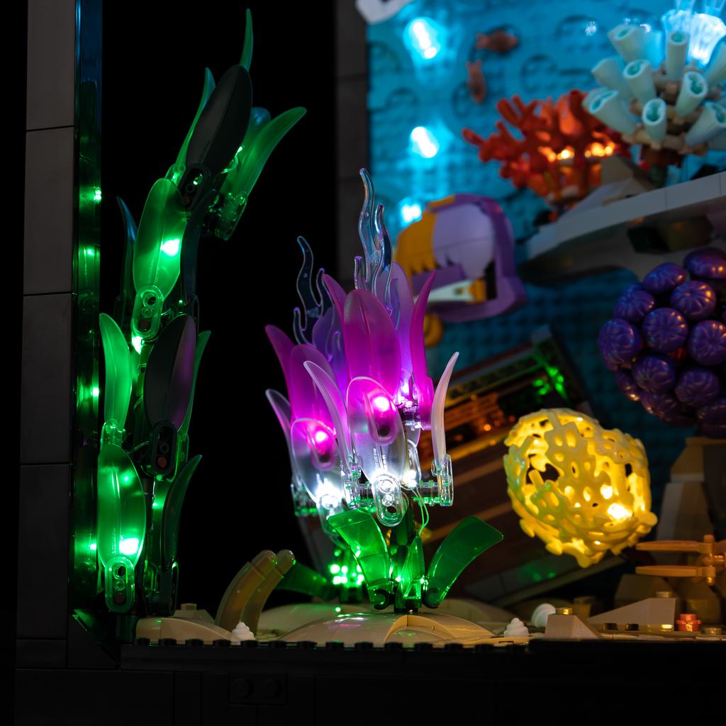 DIY LED Lighting Kit For Lego 10366 Tropical Aquarium Light Kit Building Block Toy Decoration Adjustable Lighting Accessories