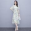 Elegant Floral Print Summer Dress for Women