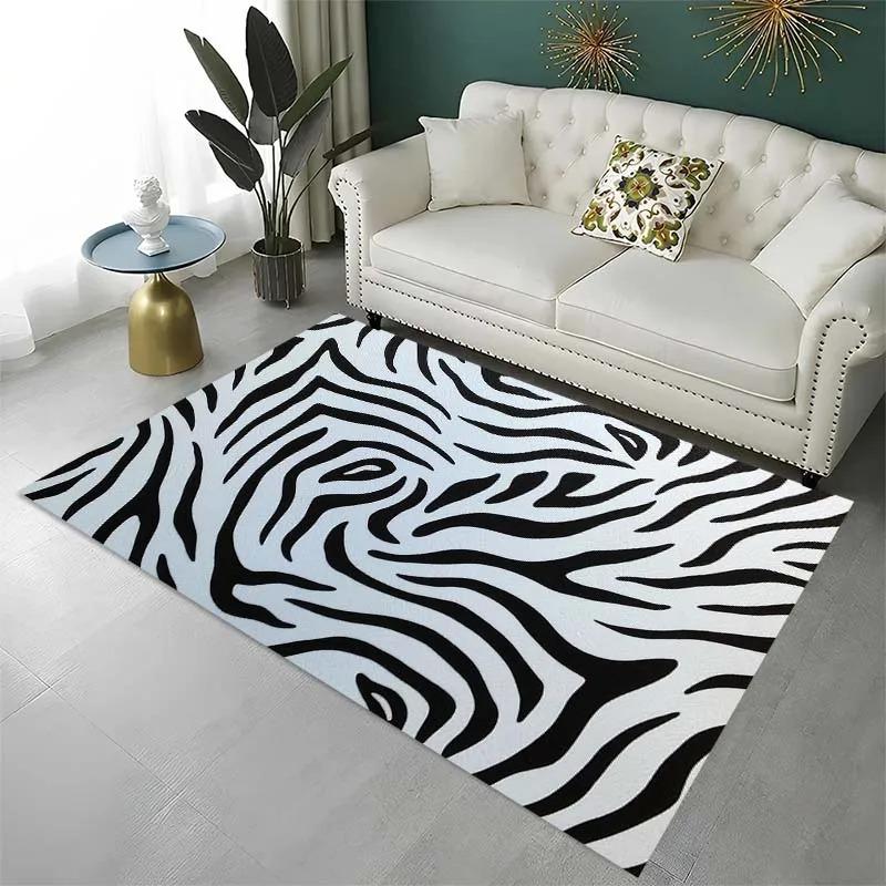 Zebra Stripes Colorful Pattern Floor Mats Door Front Decoration Home Living Room Floor Mats