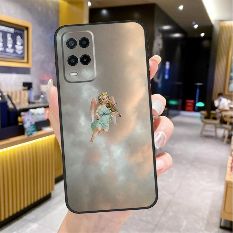 Renaissance Angel Aesthetic Case For Oppo A80 A40 A60 A18 A38 A58 A78 A98 A96 A76 A16 A94 A74 A54 A15 A17 A57 A77 A5 Pro