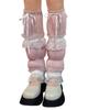 Lolitas Leg Warmer Y2K Knitted Leg Sleeves Goth Baggy Cuffs Ankle Heap Socks JK Uniform Foot Cover Lace Frilly Leg Socks