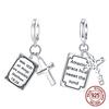 Copper Holy Bible Amazing Scriptures Cross Pendant Charm Fit Original Charm Bracelets Women Diy Jewelry Gift