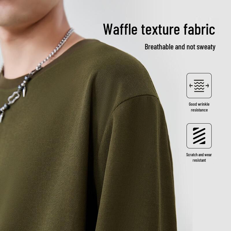 Baleno Men's Waffle Knit Long-Sleeve Top