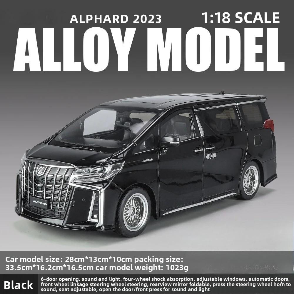 

1:18 2025 Alphard MPV Alloy Car Model Simulation Metal Diecast car Toy Sound Light Pull Back Function for Collection Child Toy