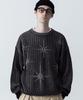 STAGE NAME Two-Tone Winter Stars Round Neck Oversized Knit_Black