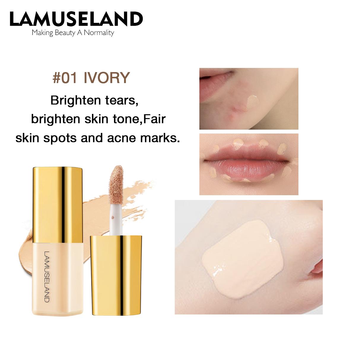 

LAMUSELAND Mini Cute Concealer Liquid, 4 цвета, консилер, скрывает недостатки, легко носить с собой
