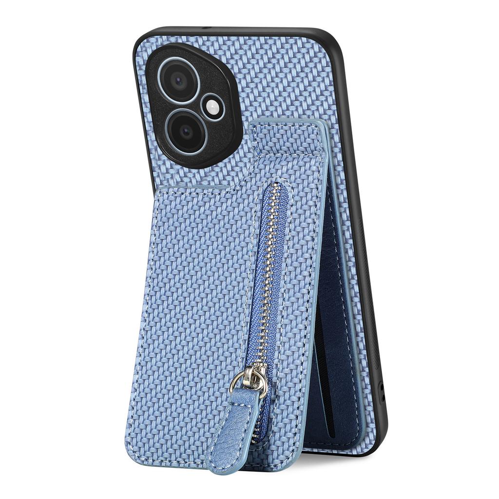 Pro Honor 400 5G (Globální) Kožené pouzdro Zadní kryt na telefon se zipovou kapsou na karty a stojánkem