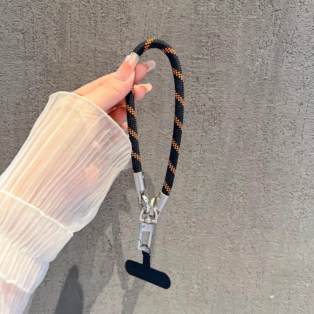 Popular Mobile Phone Lanyard Strong 8mm Nylon Rope Wrist Portable Keychain Bag Pendant Anti-loss Short