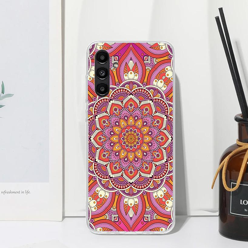 Totem Mandala Colorful Flower Phone Case For Samsung Galaxy A15 A25 A35 A55 A14 A24 A34 A54 A13 A23 A33 A53 A12 A22 A32 A52 A05S