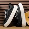 Weißer Hintergrund schwarze Oberfläche Herbst und Winter Samt neue Schuhe trendige Schuhe Board Schuhe flache lässige Lederschuhe