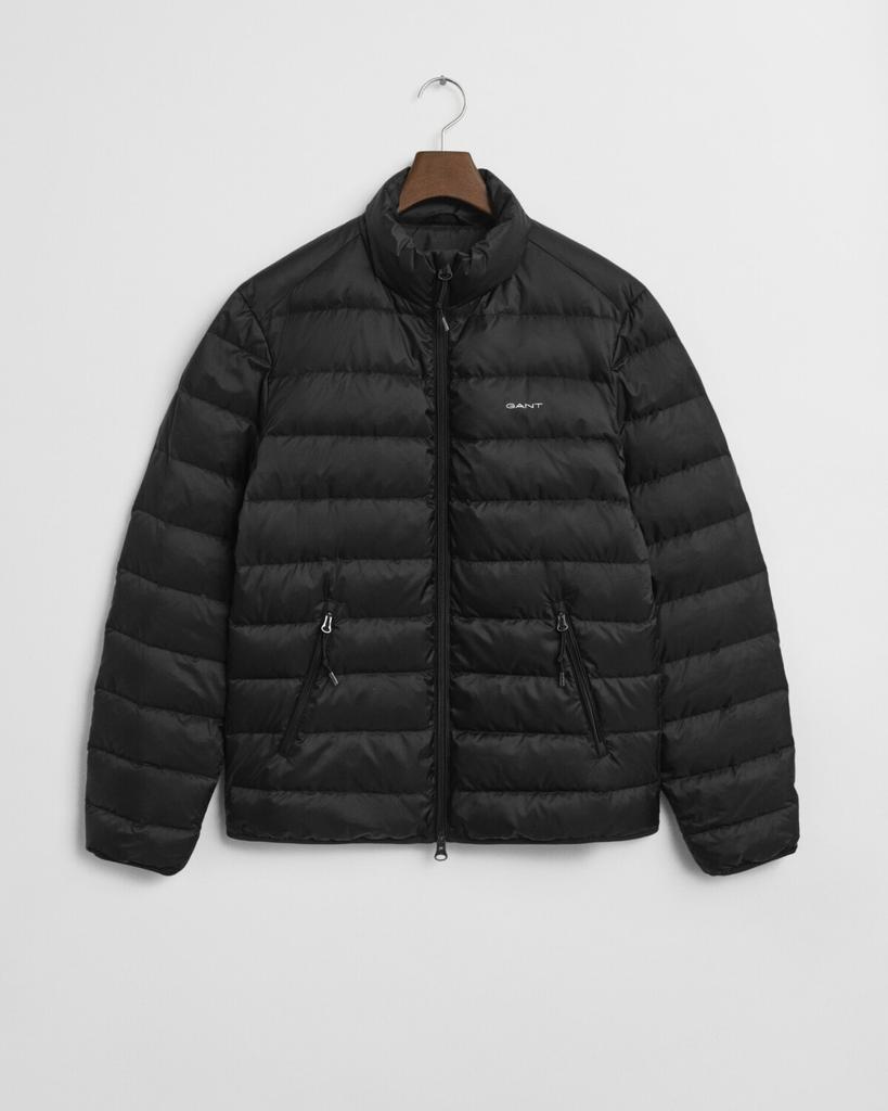 Зимняя куртка GANT Light Down Jacket на двусторонней молнии черная