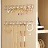 Mirror Cabinet Door Rear Anti Winding Wall Mounted Non Perforated Bracelet Earring Linked Hook