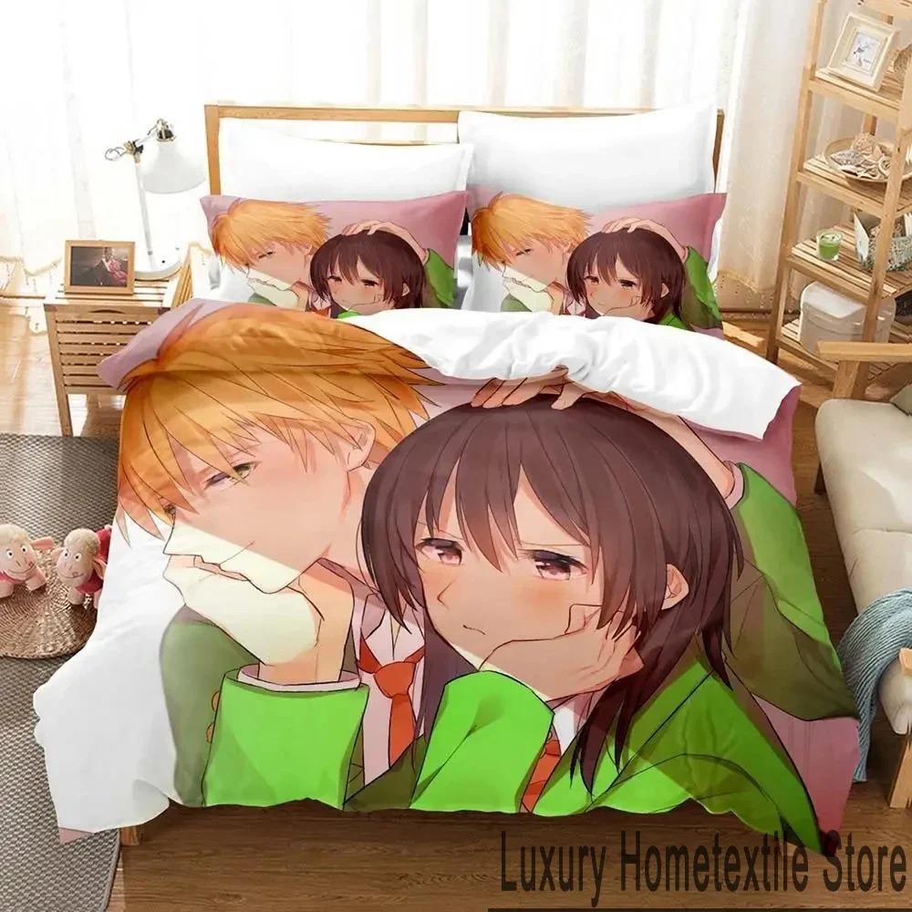 Comfortable Anime Print Duvet Cover Set With Duvet Cover And Pillowcases King Queen Twin Sizes For All Ages
