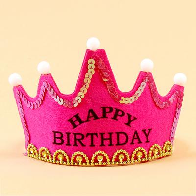 Narozeniny 1ks New Shine Novel Glisten Party Illuminate Baby Shower Pomůcka KingPrincess Children LED Krásné Výročí Crown Hat Šperky