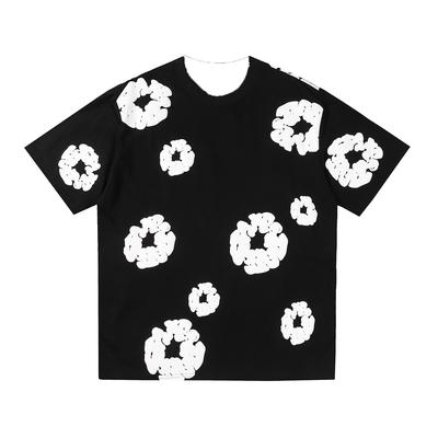 Casual Polyester T Shirt Foam Kapok Printing Loose T Shirts Y2K Hip Hop Street Style Men Women Clothing Brand Streetwear Fashion Tops Tee