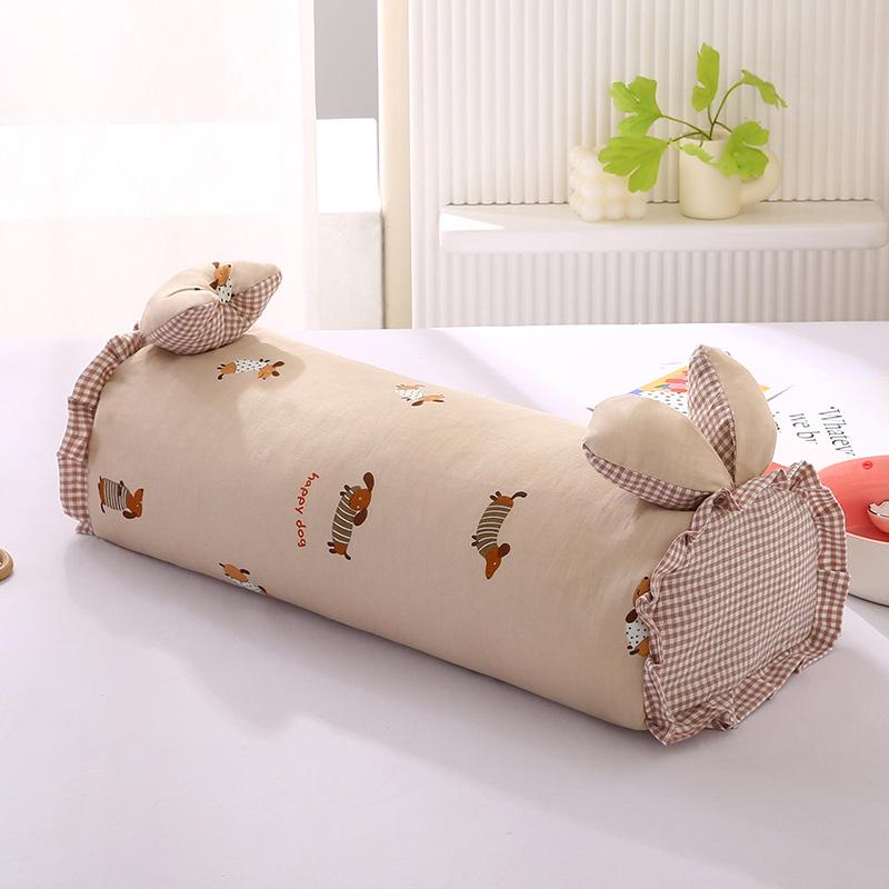 Pure Cotton Cartoon Buckwheat Pillow - Breathable, Sweat-Absorbent, Herbal Core, Removable & Washable Cover, Ideal for Kids & Students.