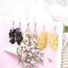 Natural Chips Stones Dangle Earrings For Women Reiki Long Dangle Hook Eardrop Gift For Her Valentine With Pouch