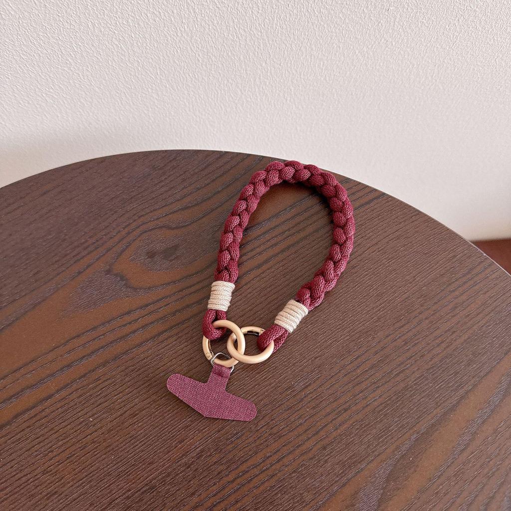 Versatile Ins-Style Double Buckle Woven Metal Phone & Camera Lanyard Bag