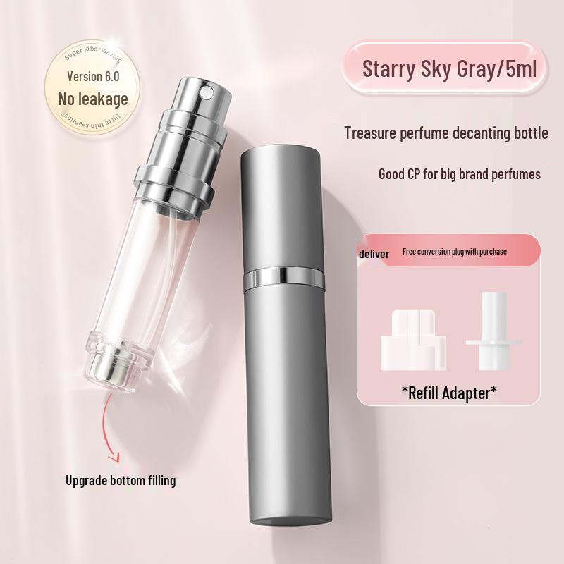 High-End 5ml Travel Perfume Decanter Bottle - Press-Type, Easy Fill, Mini, Convenient