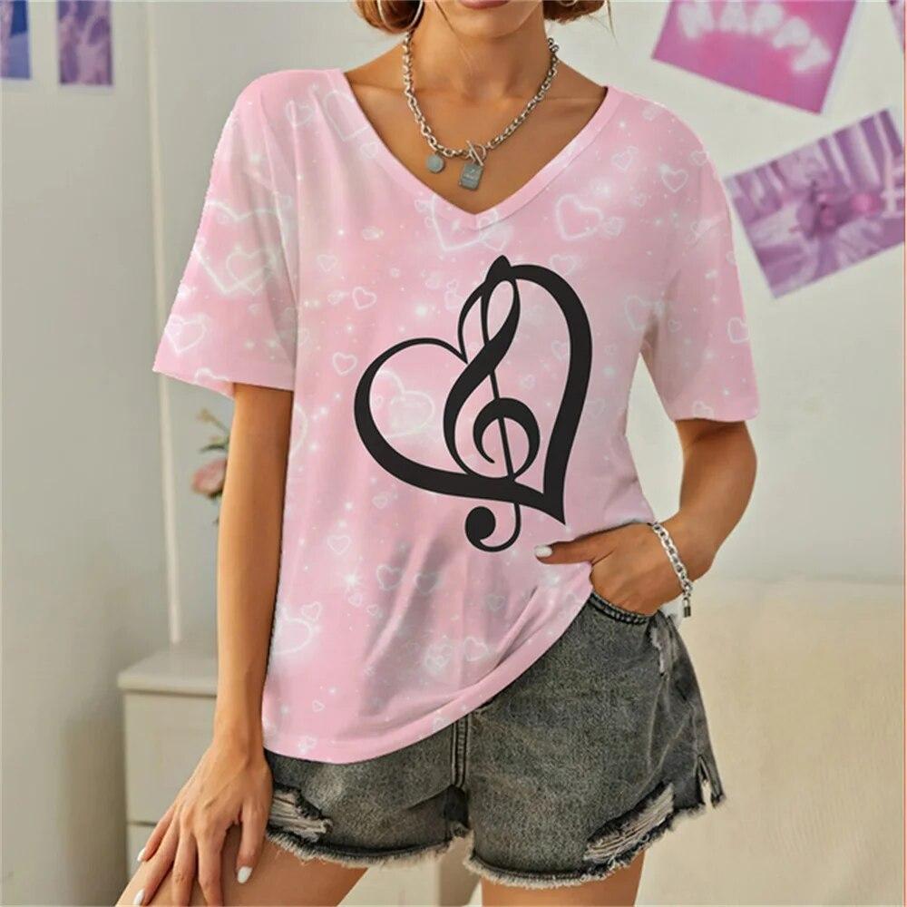 Everyday Versatile Little White Rabbit 3D Print Casual Women T Shirt 2023 Summer Cartoon Short Sleeved Fashion Loose Ladies Top