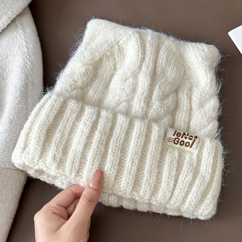 Japanese cute cat ear knitted wool hat children's season sweet versatile thickened warm ear protection pullover hat tide